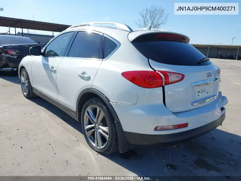 2012 Infiniti Ex35 Journey VIN: JN1AJ0HP9CM400271 Lot: 41664494