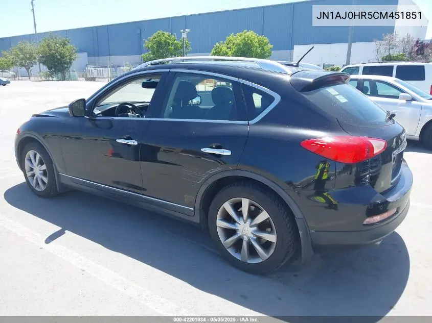 2012 Infiniti Ex35 Journey VIN: JN1AJ0HR5CM451851 Lot: 42201934