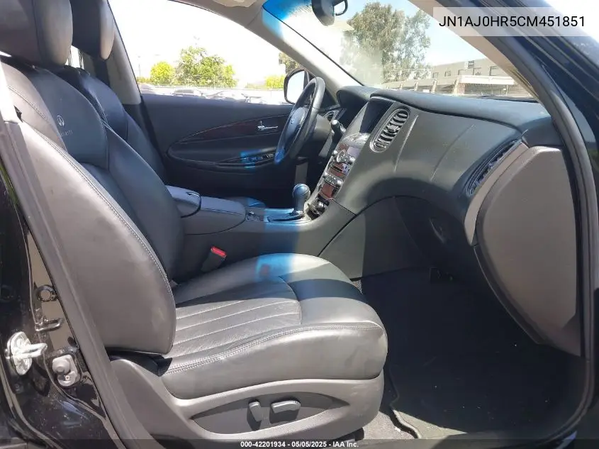 2012 Infiniti Ex35 Journey VIN: JN1AJ0HR5CM451851 Lot: 42201934