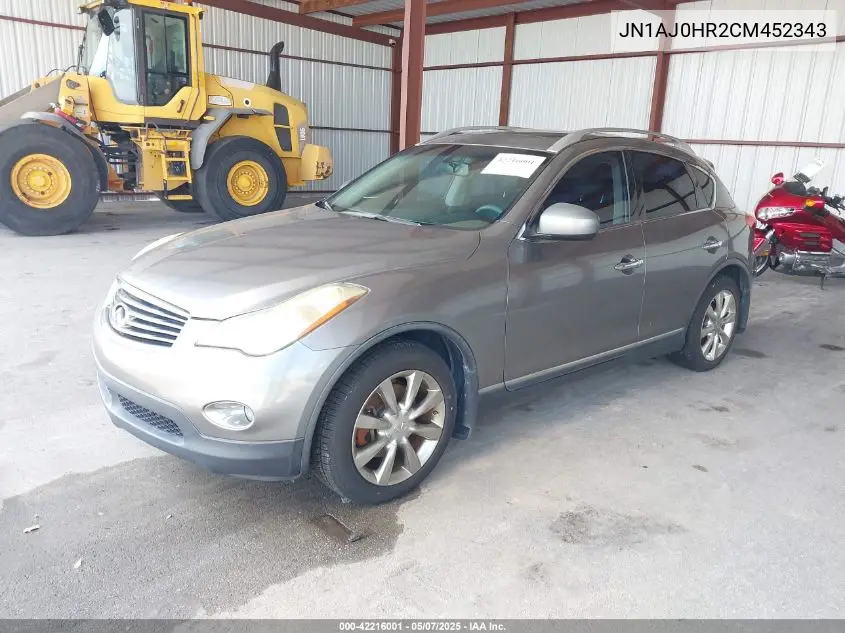 2012 Infiniti Ex35 Journey VIN: JN1AJ0HR2CM452343 Lot: 42216001
