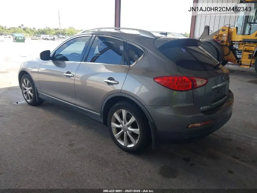2012 Infiniti Ex35 Journey VIN: JN1AJ0HR2CM452343 Lot: 42216001