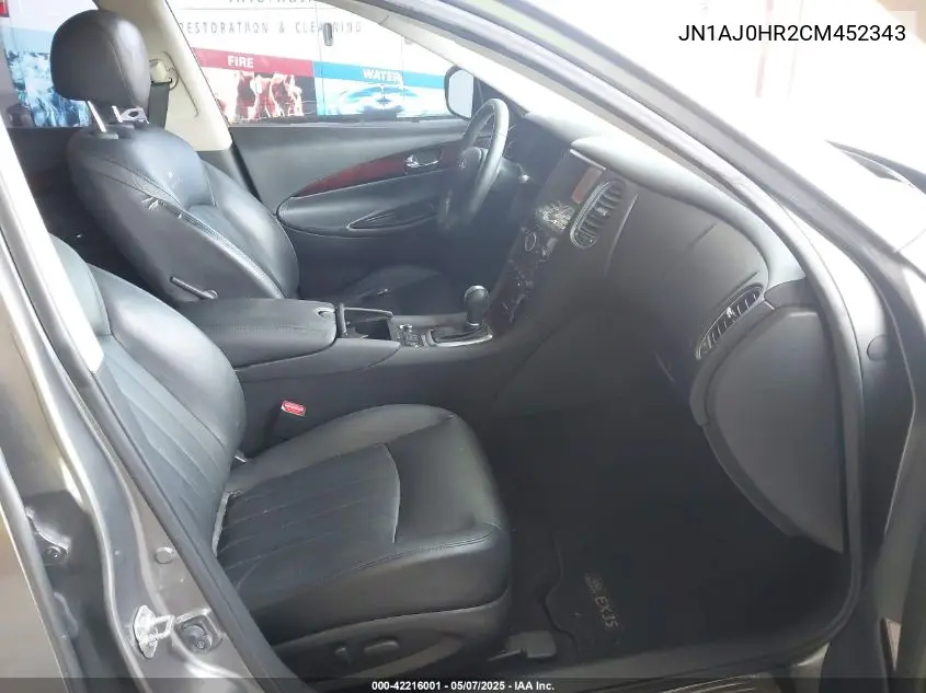 2012 Infiniti Ex35 Journey VIN: JN1AJ0HR2CM452343 Lot: 42216001