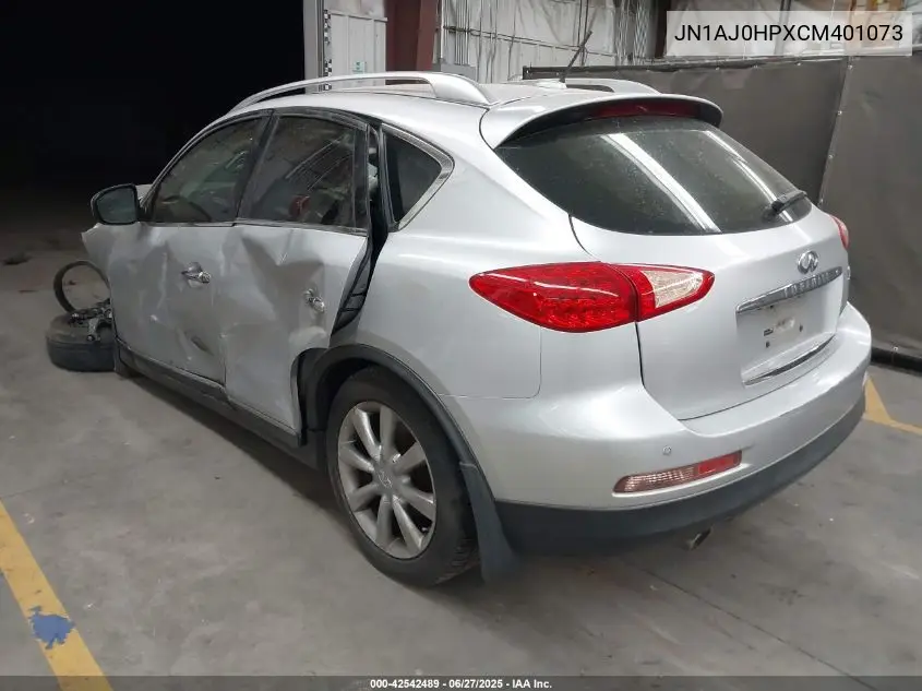 2012 Infiniti Ex35 Journey VIN: JN1AJ0HPXCM401073 Lot: 42542489