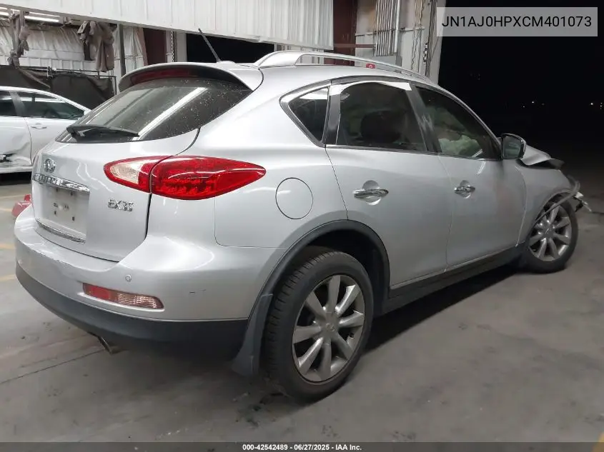 2012 Infiniti Ex35 Journey VIN: JN1AJ0HPXCM401073 Lot: 42542489