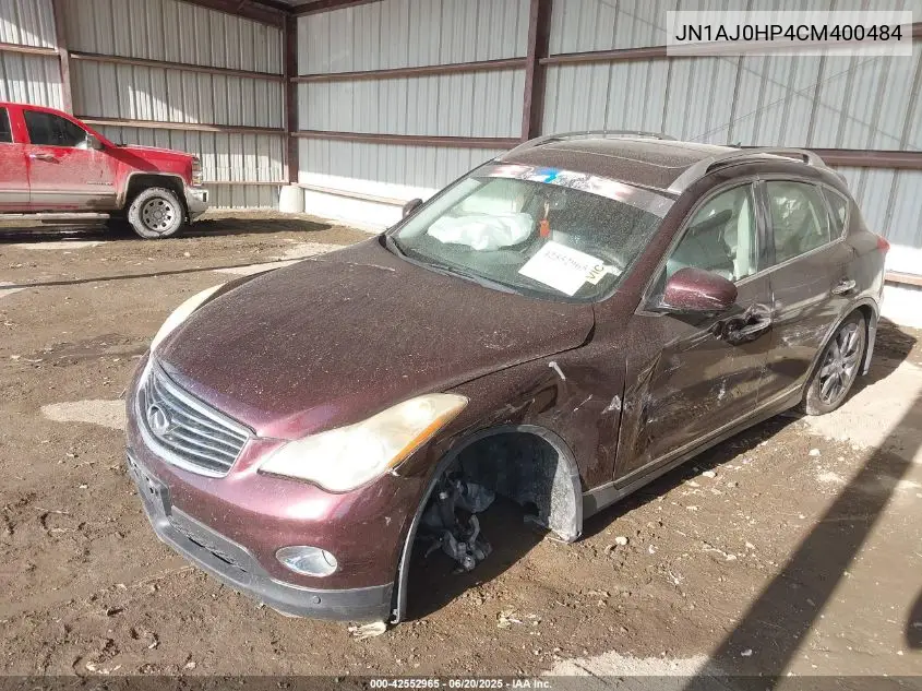 2012 Infiniti Ex35 Journey VIN: JN1AJ0HP4CM400484 Lot: 42552965