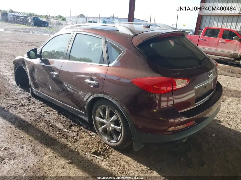 2012 Infiniti Ex35 Journey VIN: JN1AJ0HP4CM400484 Lot: 42552965