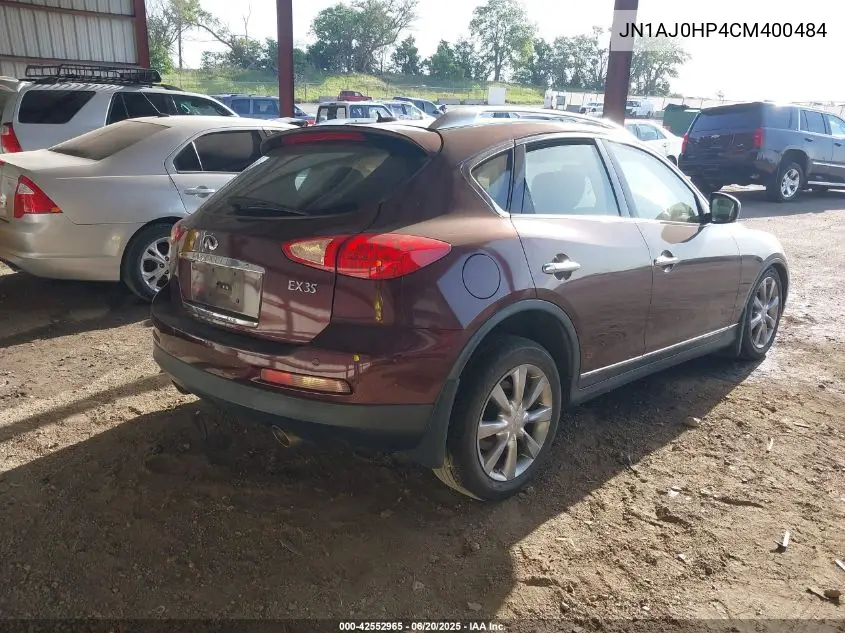 2012 Infiniti Ex35 Journey VIN: JN1AJ0HP4CM400484 Lot: 42552965