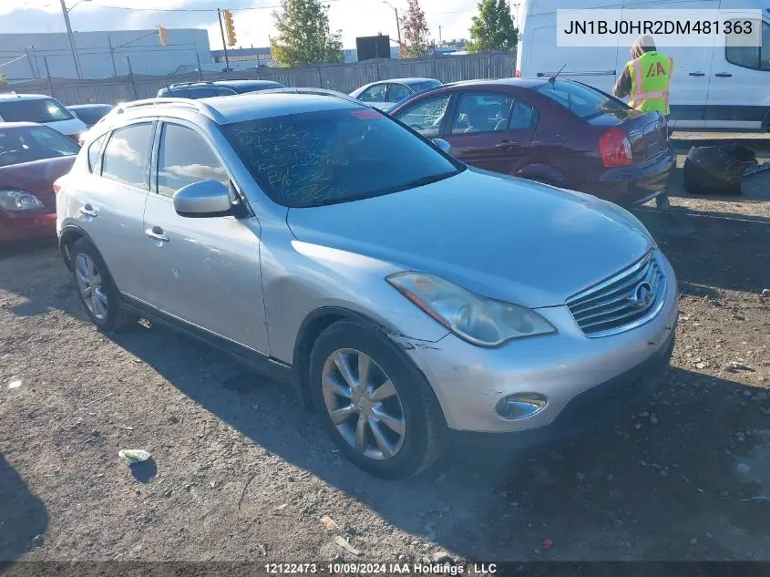 2013 Infiniti Ex37 VIN: JN1BJ0HR2DM481363 Lot: 12122473