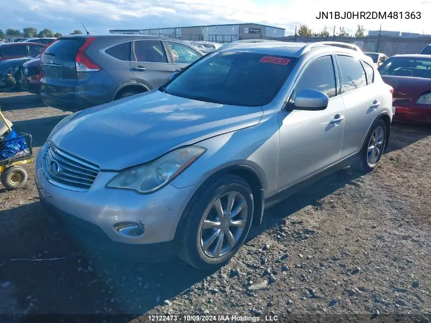 2013 Infiniti Ex37 VIN: JN1BJ0HR2DM481363 Lot: 12122473