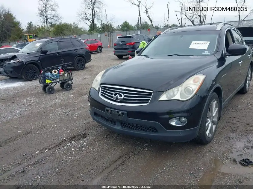 2013 Infiniti Ex37 Journey VIN: JN1BJ0HR3DM480335 Lot: 41964573