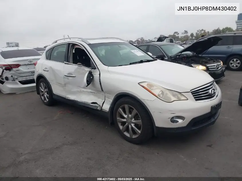 2013 Infiniti Ex37 Journey VIN: JN1BJ0HP8DM430402 Lot: 42173402