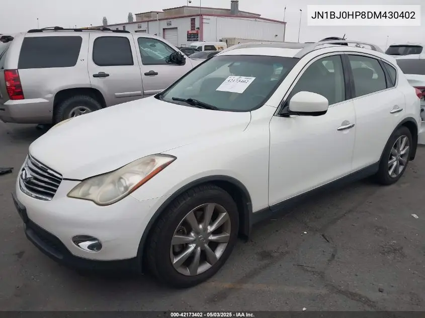 2013 Infiniti Ex37 Journey VIN: JN1BJ0HP8DM430402 Lot: 42173402