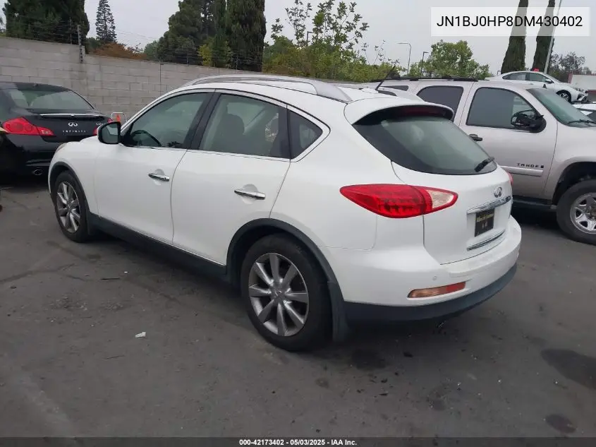 2013 Infiniti Ex37 Journey VIN: JN1BJ0HP8DM430402 Lot: 42173402