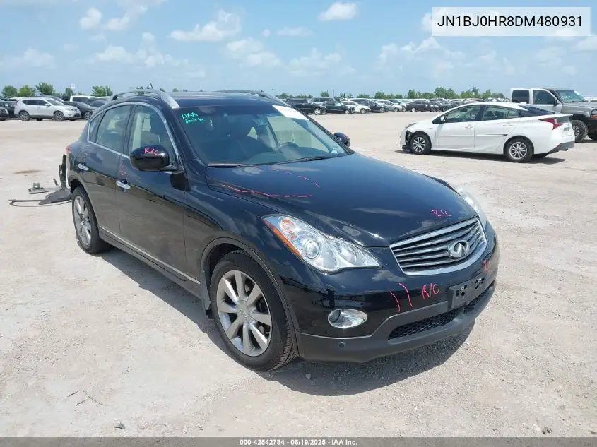 2013 Infiniti Ex37 Journey VIN: JN1BJ0HR8DM480931 Lot: 42542784