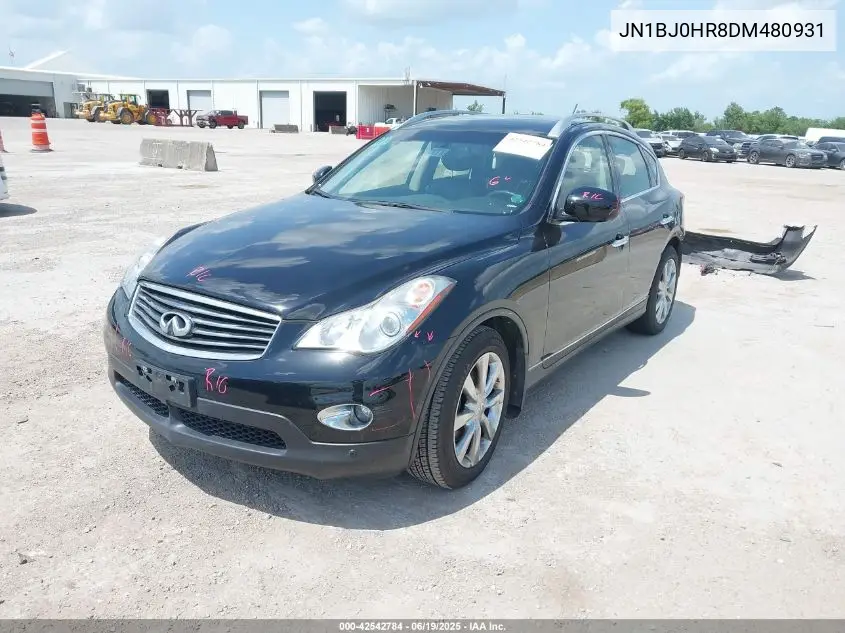 2013 Infiniti Ex37 Journey VIN: JN1BJ0HR8DM480931 Lot: 42542784