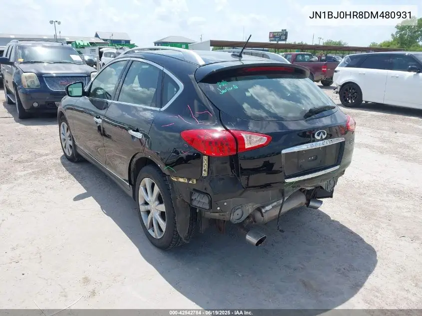 2013 Infiniti Ex37 Journey VIN: JN1BJ0HR8DM480931 Lot: 42542784