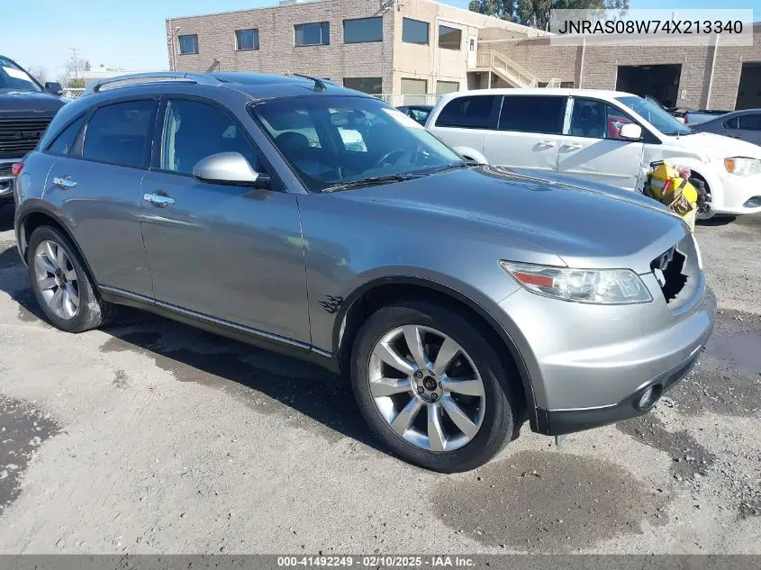 2004 Infiniti Fx35 VIN: JNRAS08W74X213340 Lot: 41492249