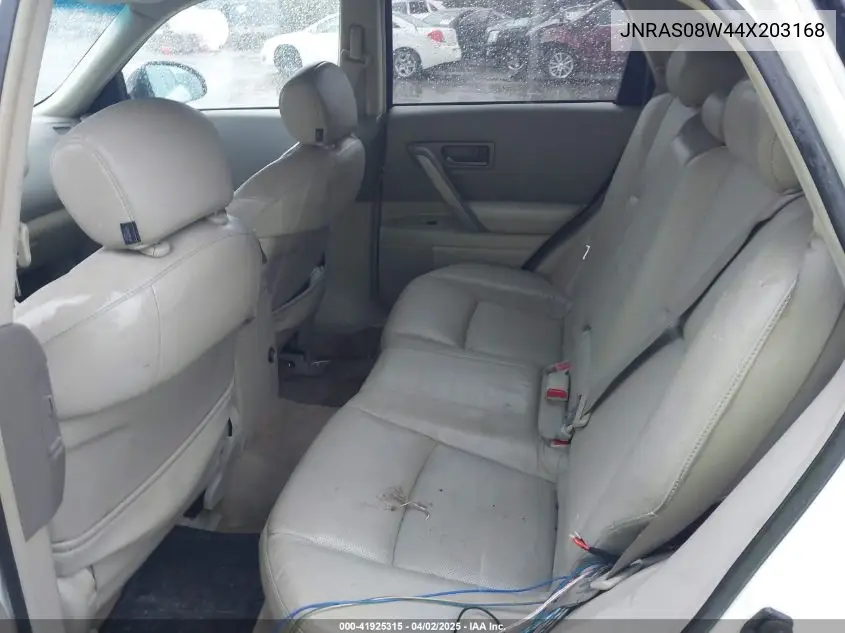 2004 Infiniti Fx35 VIN: JNRAS08W44X203168 Lot: 41925315