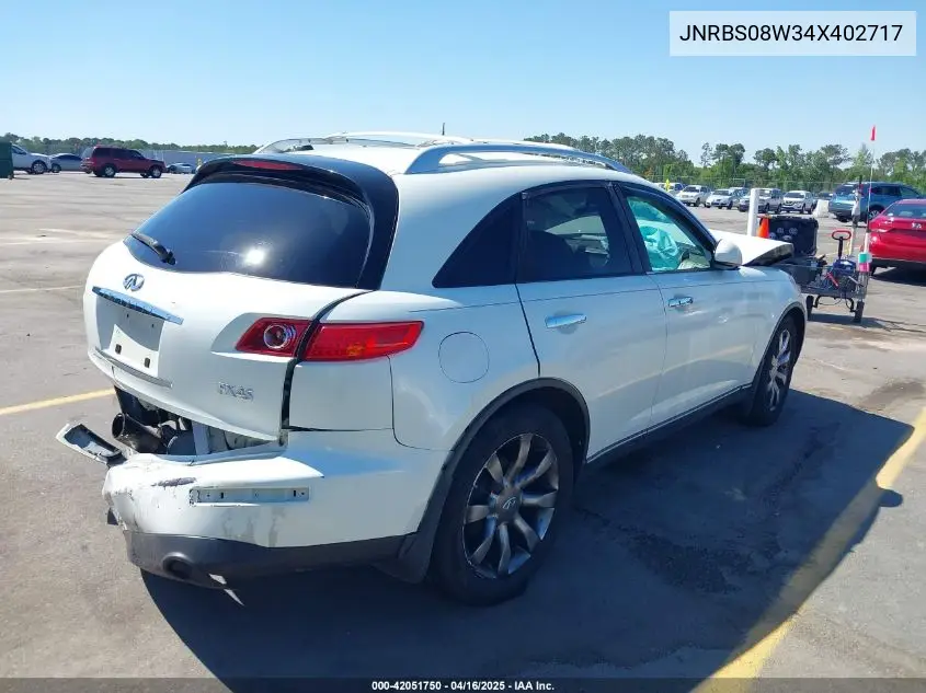2004 Infiniti Fx45 VIN: JNRBS08W34X402717 Lot: 42051750