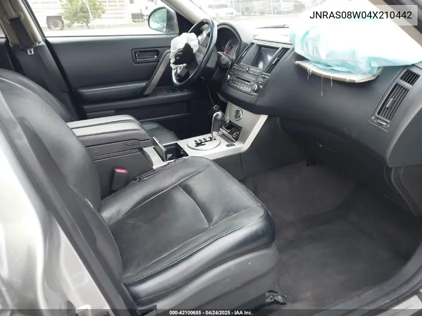 2004 Infiniti Fx35 VIN: JNRAS08W04X210442 Lot: 42100655