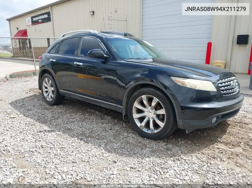 2004 Infiniti Fx35 VIN: JNRAS08W94X211279 Lot: 42187236