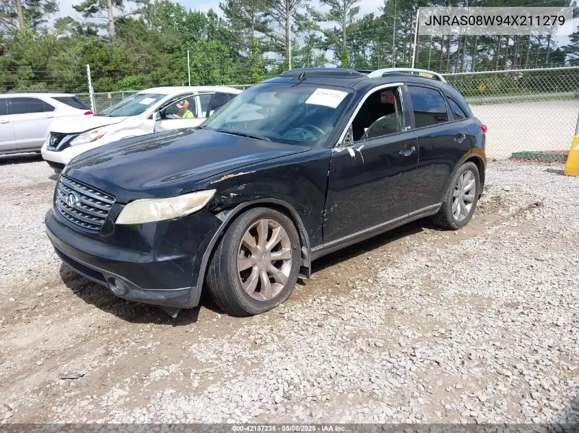 2004 Infiniti Fx35 VIN: JNRAS08W94X211279 Lot: 42187236