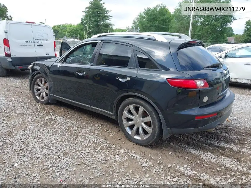 2004 Infiniti Fx35 VIN: JNRAS08W94X211279 Lot: 42187236