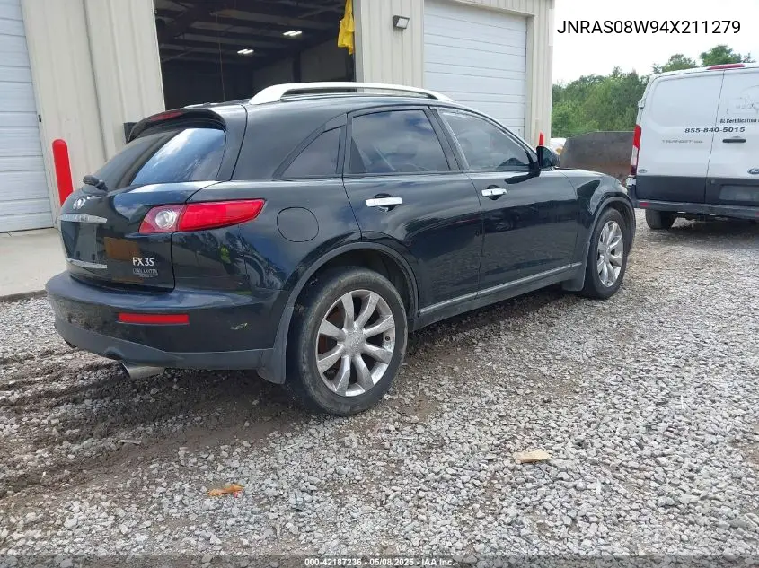 2004 Infiniti Fx35 VIN: JNRAS08W94X211279 Lot: 42187236