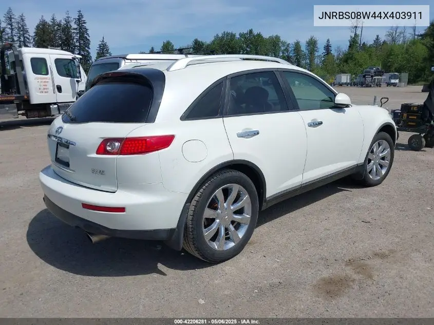 2004 Infiniti Fx45 VIN: JNRBS08W44X403911 Lot: 42206281