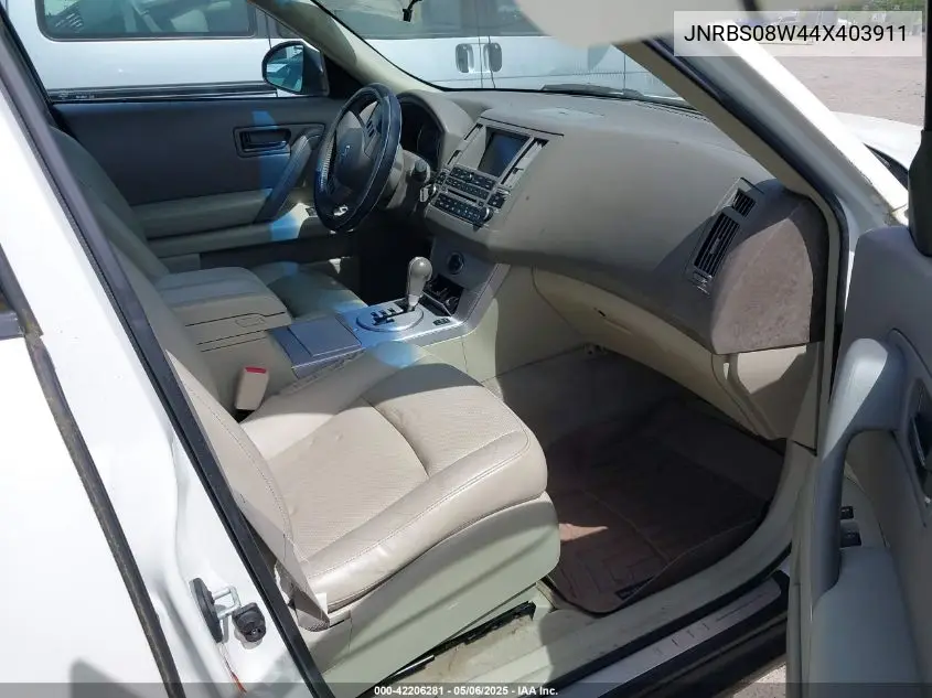 2004 Infiniti Fx45 VIN: JNRBS08W44X403911 Lot: 42206281