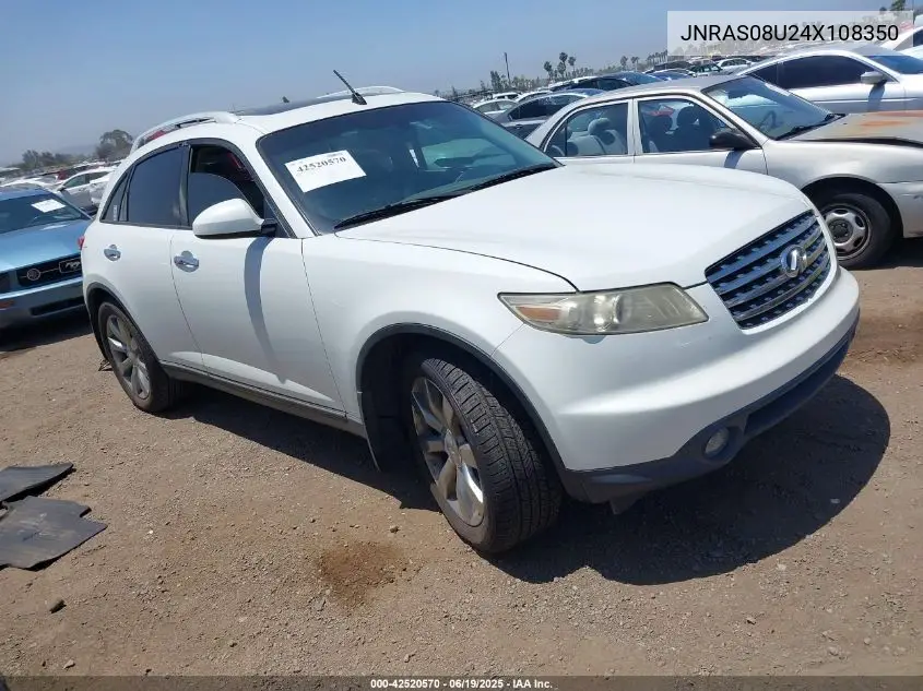 2004 Infiniti Fx35 VIN: JNRAS08U24X108350 Lot: 42520570