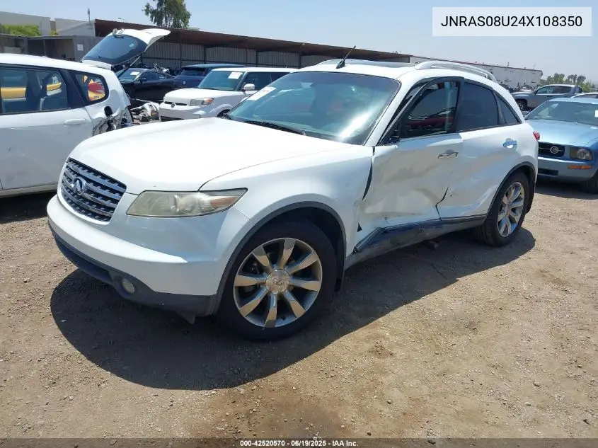 2004 Infiniti Fx35 VIN: JNRAS08U24X108350 Lot: 42520570