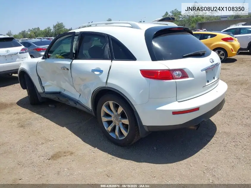 2004 Infiniti Fx35 VIN: JNRAS08U24X108350 Lot: 42520570