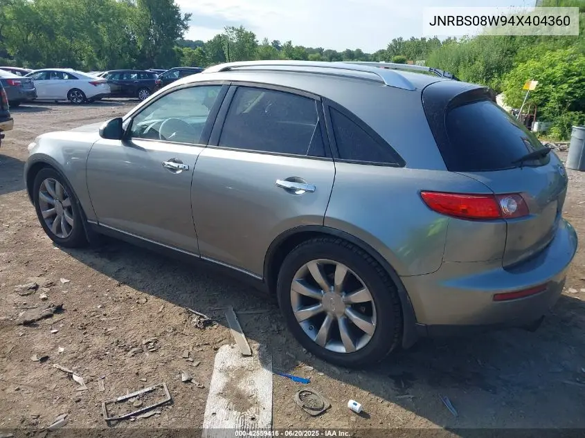 2004 Infiniti Fx45 VIN: JNRBS08W94X404360 Lot: 42559416