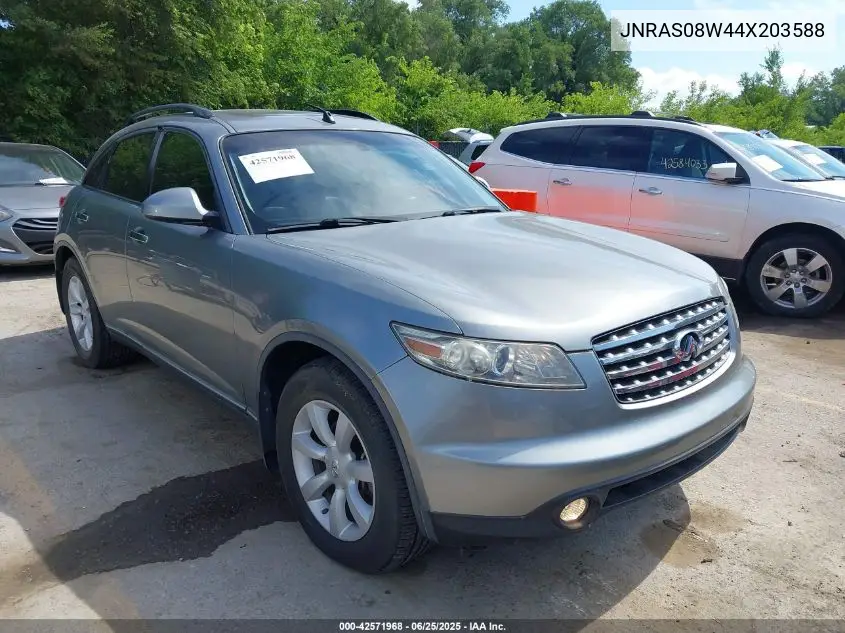 2004 Infiniti Fx35 VIN: JNRAS08W44X203588 Lot: 42571968