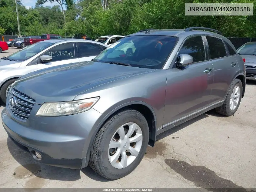 2004 Infiniti Fx35 VIN: JNRAS08W44X203588 Lot: 42571968