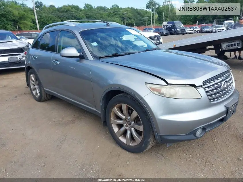 2004 Infiniti Fx45 VIN: JNRBS08W14X402537 Lot: 42802106