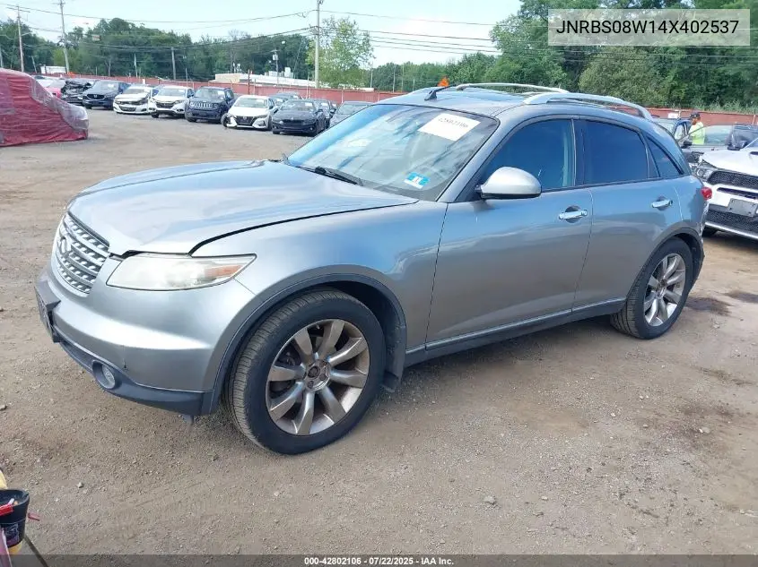 2004 Infiniti Fx45 VIN: JNRBS08W14X402537 Lot: 42802106