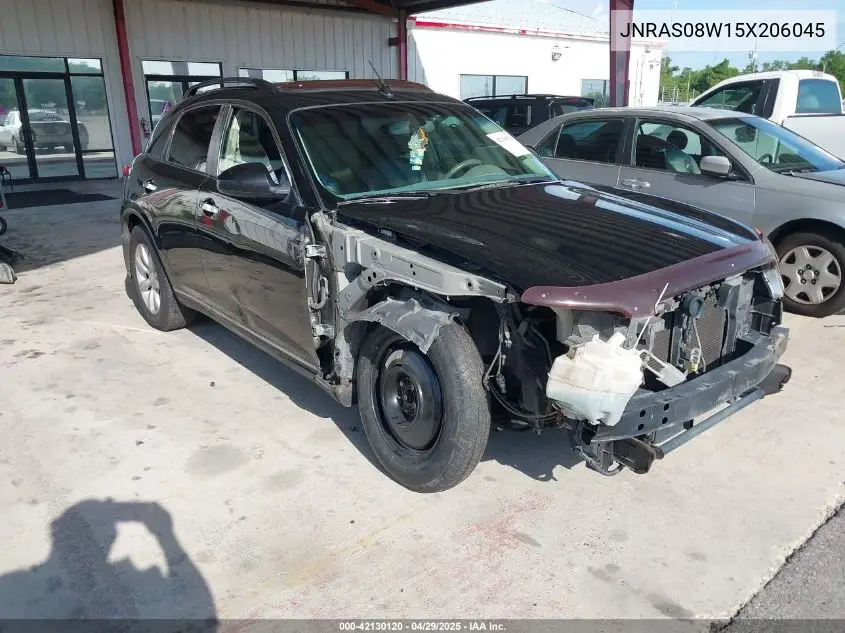 2005 Infiniti Fx35 VIN: JNRAS08W15X206045 Lot: 42130120