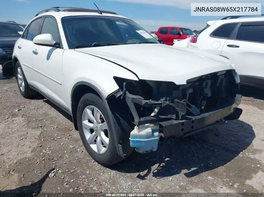 2005 Infiniti Fx35 VIN: JNRAS08W65X217784 Lot: 42191984