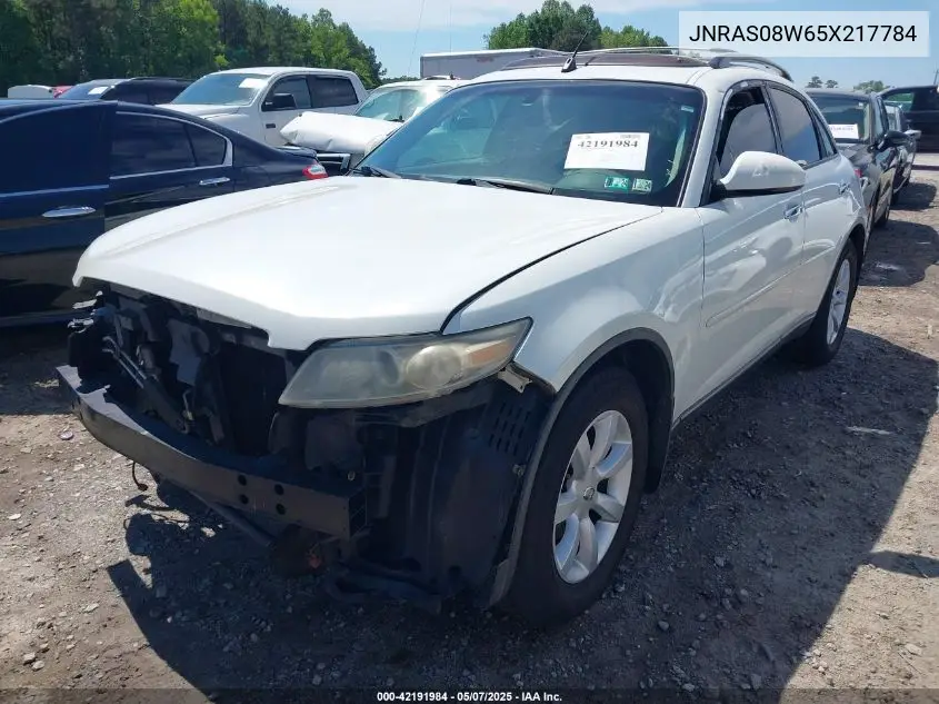 2005 Infiniti Fx35 VIN: JNRAS08W65X217784 Lot: 42191984