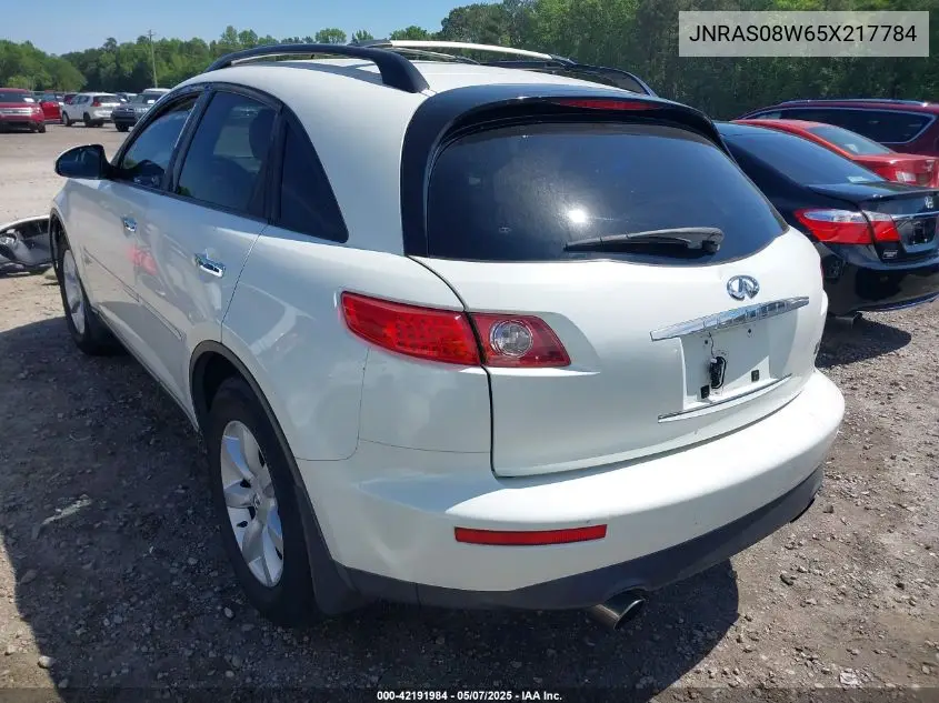 2005 Infiniti Fx35 VIN: JNRAS08W65X217784 Lot: 42191984