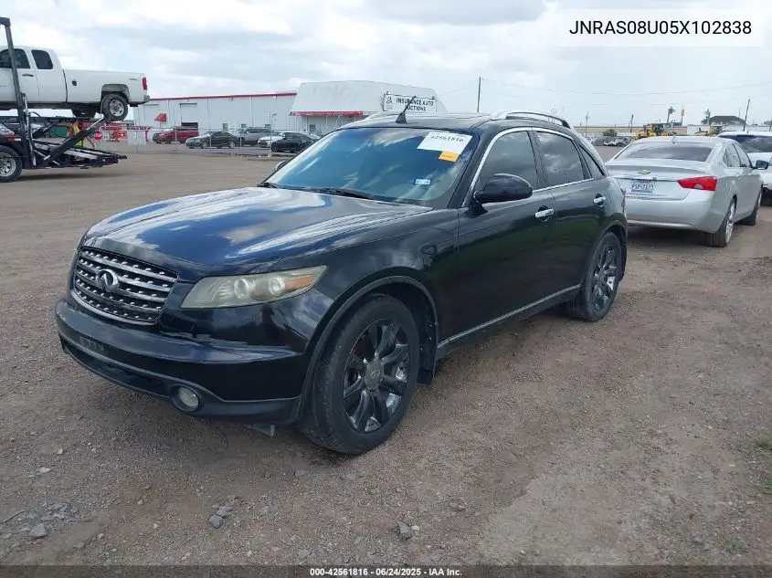 2005 Infiniti Fx35 VIN: JNRAS08U05X102838 Lot: 42561816
