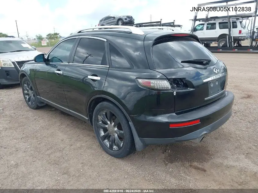 2005 Infiniti Fx35 VIN: JNRAS08U05X102838 Lot: 42561816