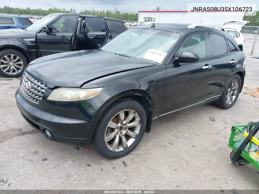 2005 Infiniti Fx35 VIN: JNRAS08U35X106723 Lot: 42621543