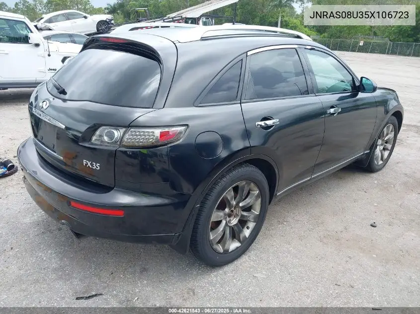 2005 Infiniti Fx35 VIN: JNRAS08U35X106723 Lot: 42621543