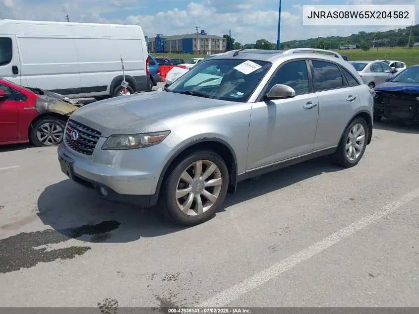 2005 Infiniti Fx35 VIN: JNRAS08W65X204582 Lot: 42636141