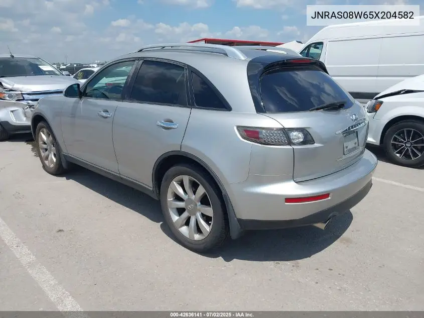 2005 Infiniti Fx35 VIN: JNRAS08W65X204582 Lot: 42636141