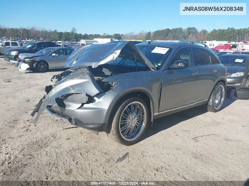 2006 Infiniti Fx35 VIN: JNRAS08W56X208348 Lot: 41177400