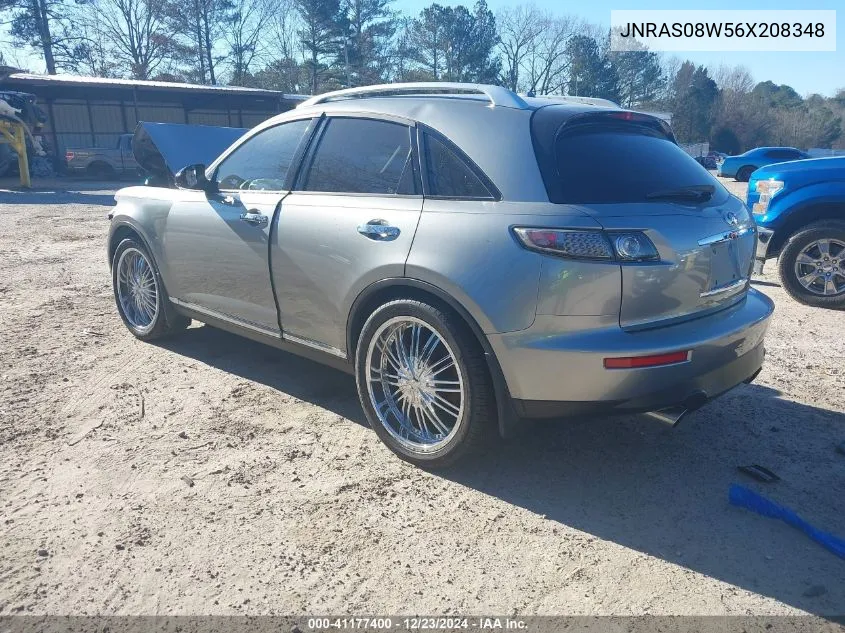 2006 Infiniti Fx35 VIN: JNRAS08W56X208348 Lot: 41177400